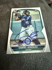 Gabriel Gonzalez Autograph Signed 2023 Topps 1st Bowman #BP-133 Mariners Twins