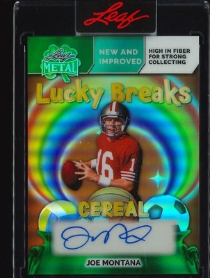 2026 Leaf Metal St Patricks Day Lucky Breaks - Joe Montana - Auto - 2/4!
