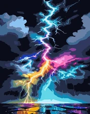 Paint by Numbers for Adults Beginner, Lightning Easy Adult Paint by Number Kits 