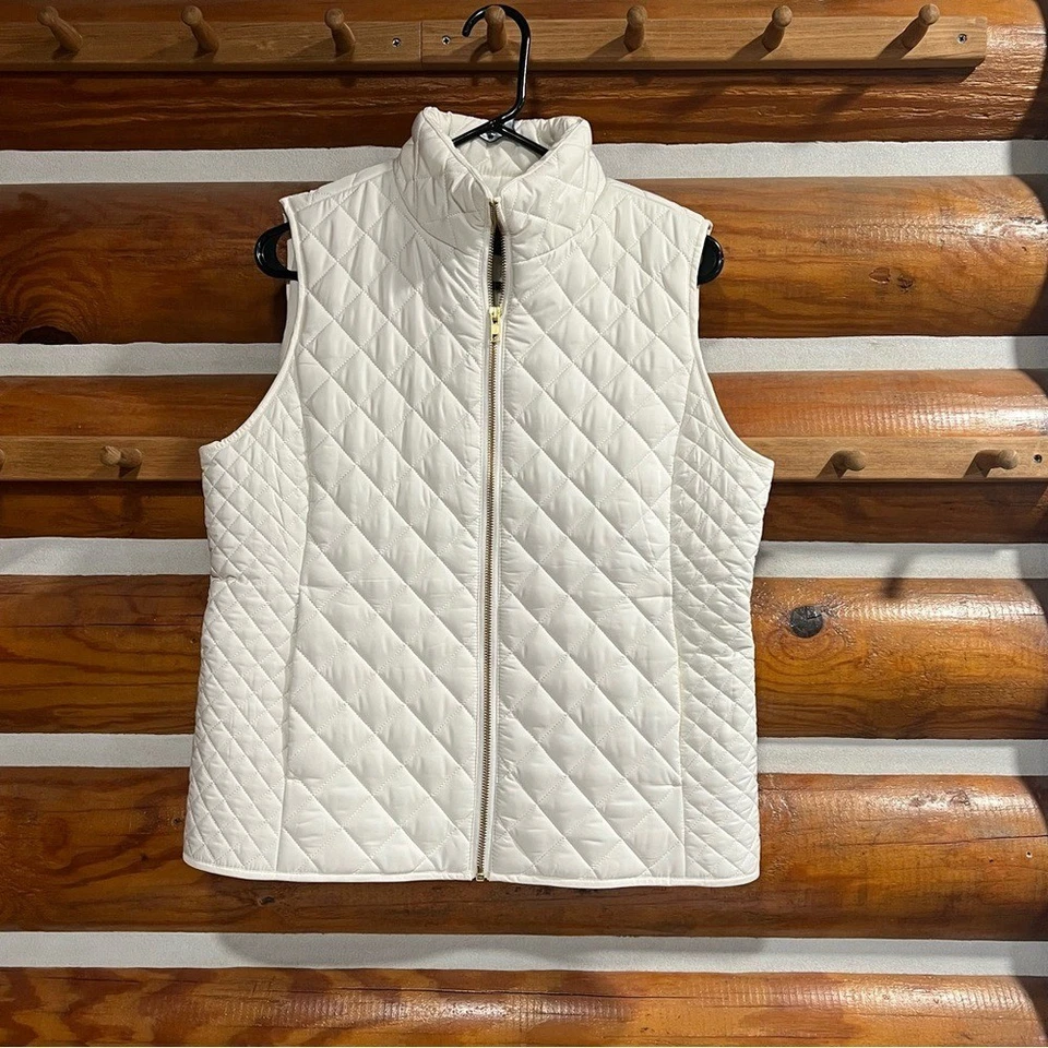 Chaleco crema acolchado Ann Taylor Foto 3 de 4