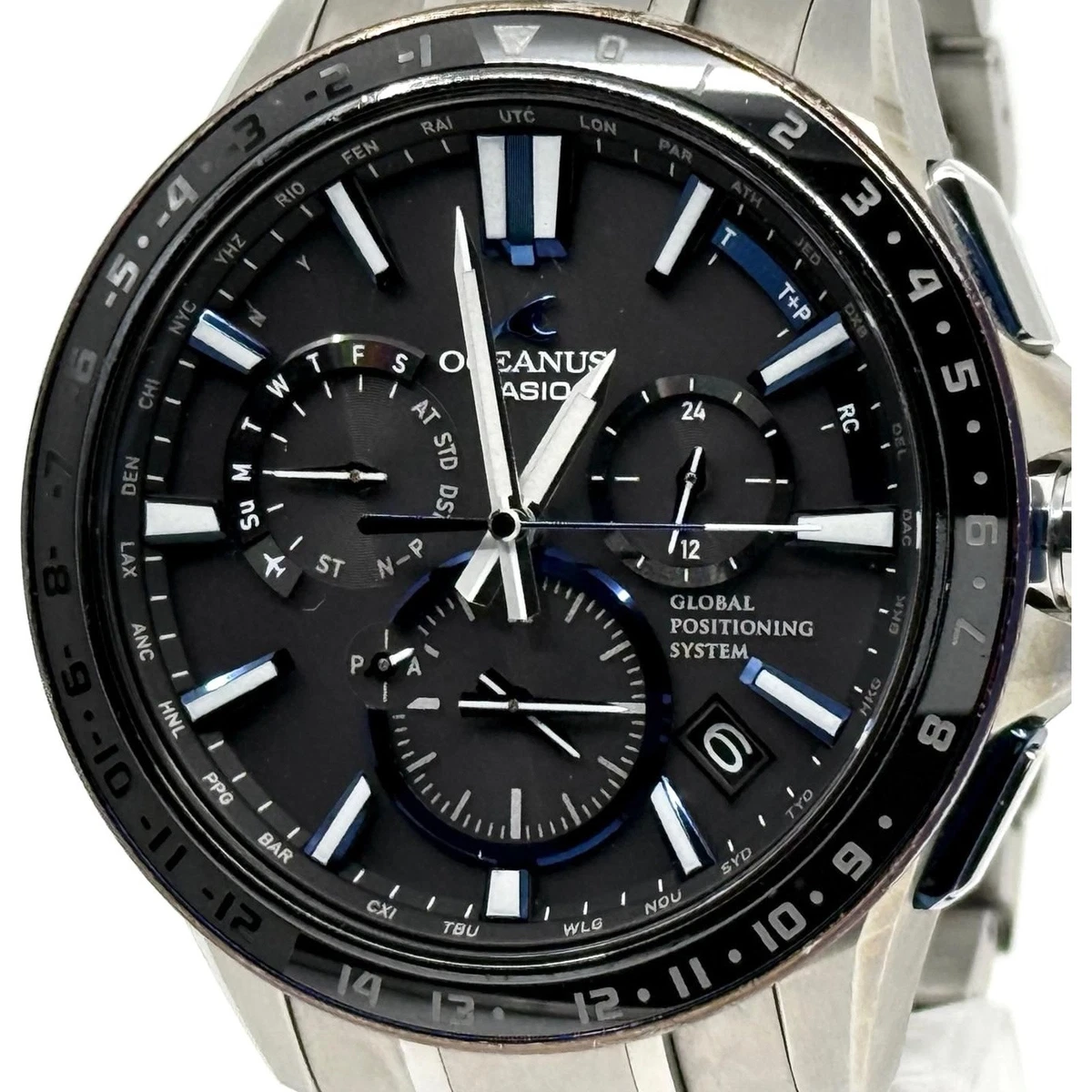 Casio Oceanus OCW-G1200-1AJF GPS Radio Híbrida Solar Titanio Reloj Caja Papeles