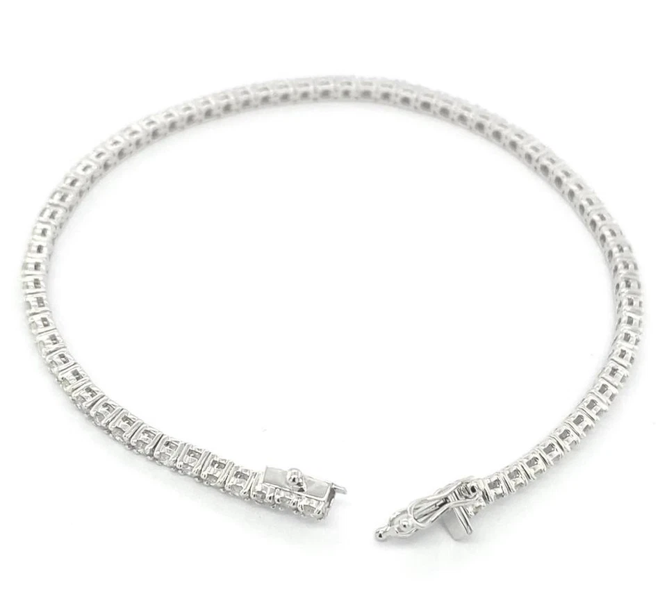 14ct White Gold Diamond Tennis Bracelet – 3.99ct – With Valuation Certificate - Image 3 of 4