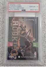 2009 Panini Adrenalyn XL Stephen Curry Rookie Autograph PSA 10 Auto On Card. rookie card picture
