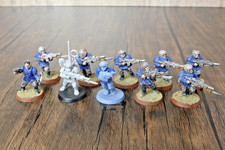 Warhammer 40k Astra Militarum Cadian Shock Troops (10) Assembled Mostly Painted