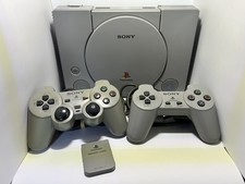 SONY PLAYSTATION 1 SCPH?5552 Console with 2 Controllers PS1 -W66, & Memory card