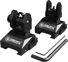 Fiber Optic Iron Sights, Flip up Front and Rear Sites with Red and Green Dot Sig