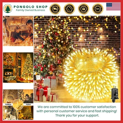 66FT Waterproof Christmas Lights - 200 LED Warm White String Lights for Indoo...