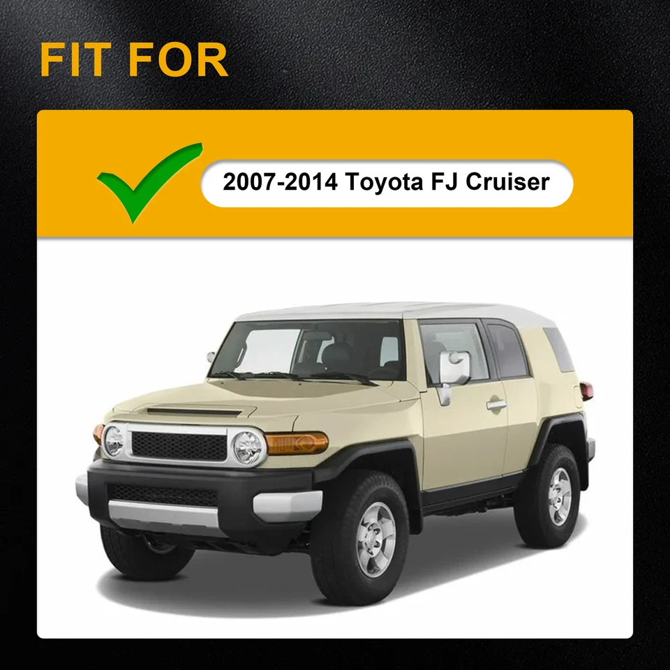 Running Boards Step Bars Compatible with 2007-2014 Toyota FJ Cruiser Black Foto 2 de 4