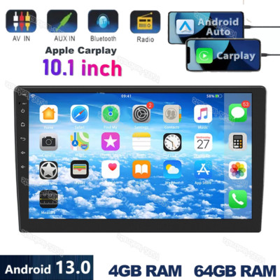 10'' 4+64G Android 13 Apple Carplay Car Stereo Radio GPS Navi WIFI HD 2 Din MP5