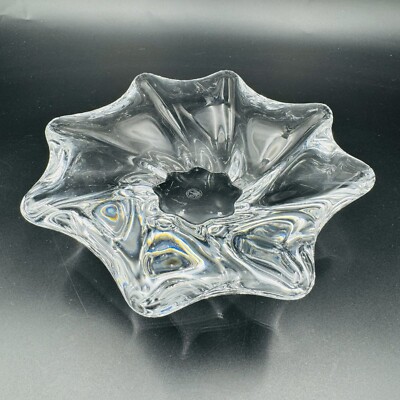 Baccarat Crystal Star Splash Bowl Dish 5.5in Freeform Art Glass France EUC