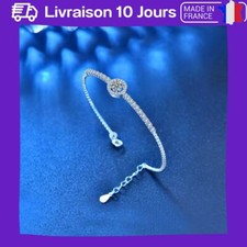 Bracelet Diamant Véritable Femme Fashion, Anniversaire, Mariage