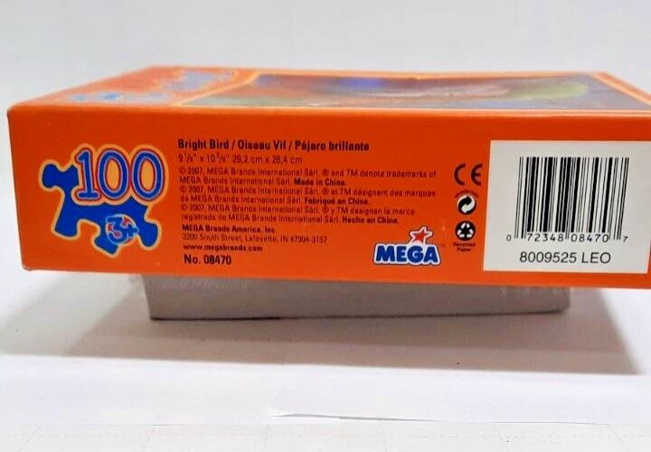 NEW  Bright Bird Menagerie 100 Piece Puzzle Mega Brands Sealed - Image 3 of 4