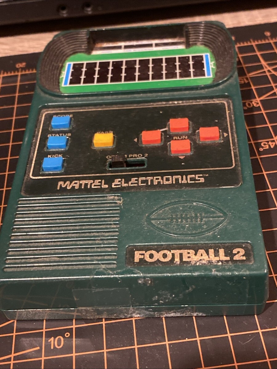 Vintage 1978 Mattel Electronics Football 2 Handheld Game Green