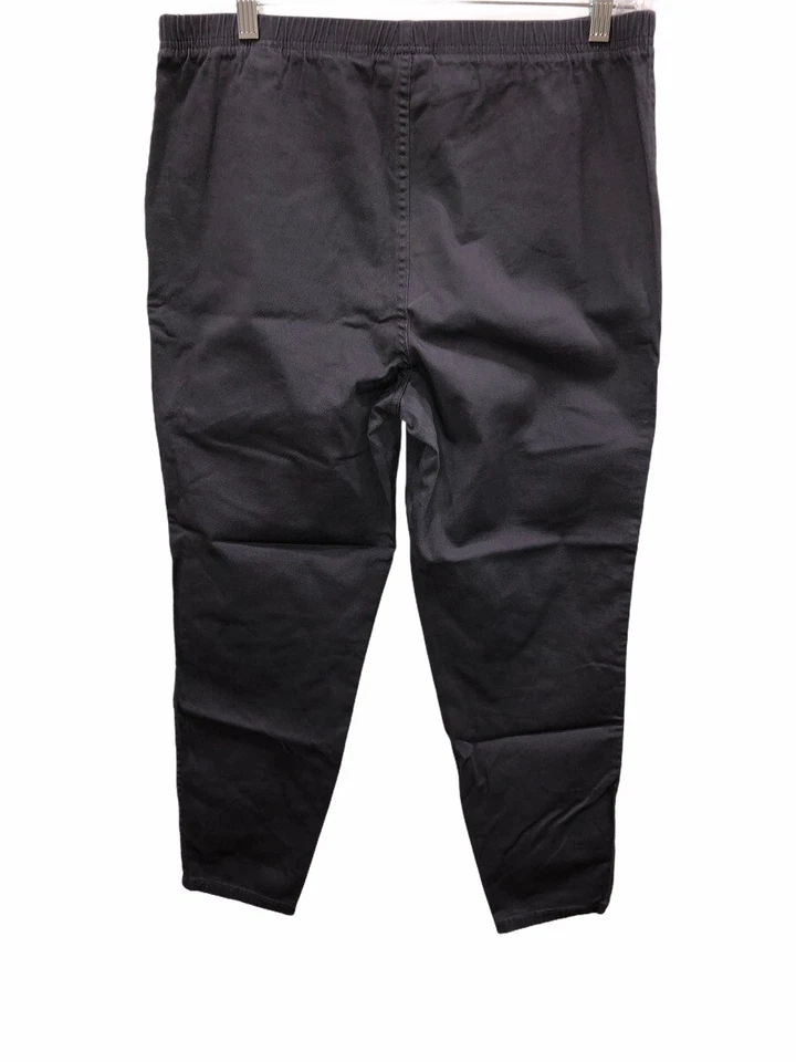 Denim & Co. Petite Color Pull-on Elastizado Denim Leggings Pantalón Gris Talla PM  Foto 2 de 2