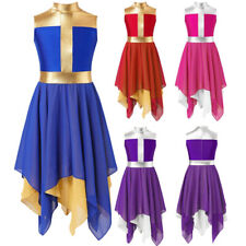 Girl Dress Dance Gown Liturgical Praisewear Lyrical Costume Dress Robe Praise
