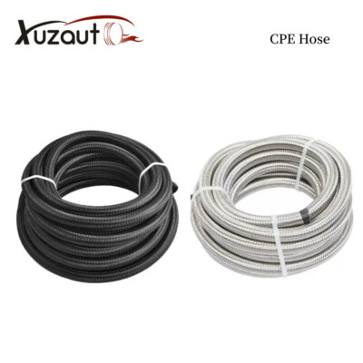 4AN 6AN 8AN 10AN 12AN Nylon + Stainless Steel Braided Fuel Hose Oil Gas Air Line
