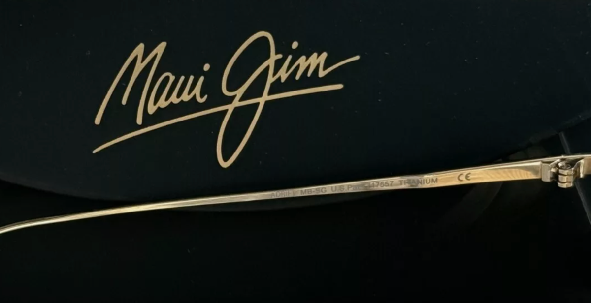 MAUI JIM ADRIFT Sunglasses MJ 808-10 Gold Titanium Frame 