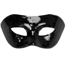 Black Masquerade Mask for Men Ball Mask Mirror Glass Disco Halloween Wedding Mar