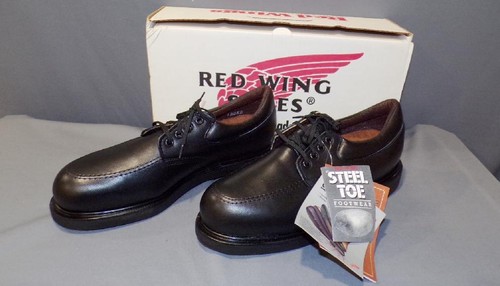 SCARPE OXFORD RED WING SAFTEY 4408 NERE MOC TOE MOLTE MISURE LARGHEZZA USA - Foto 5 di 14