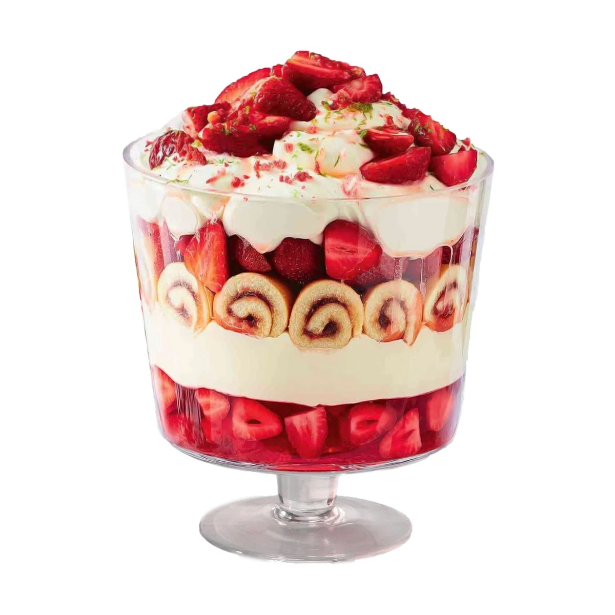 Trifle Bowl Footed Glass Large 3L Gateaux Dessert Dish Serving