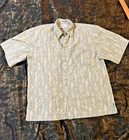 Mens button down shirt Columbia XL greens grays