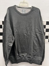 Adult Men's Unisex Basic Plain Pullover Sweater Sweatshirt Hoodie Gray XL