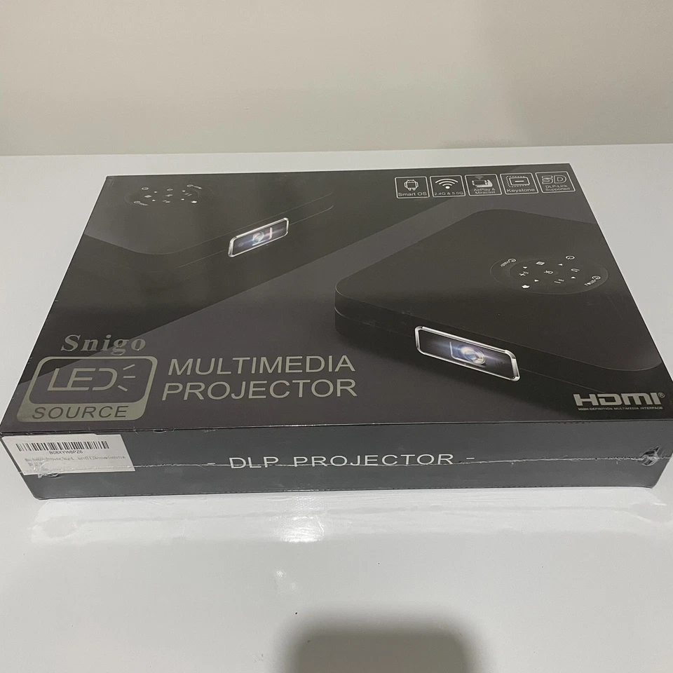 Portable Projector 400 Ansi Lumens Andriod 7.1 100 inch Picture DLP Projector - Image 4 of 4