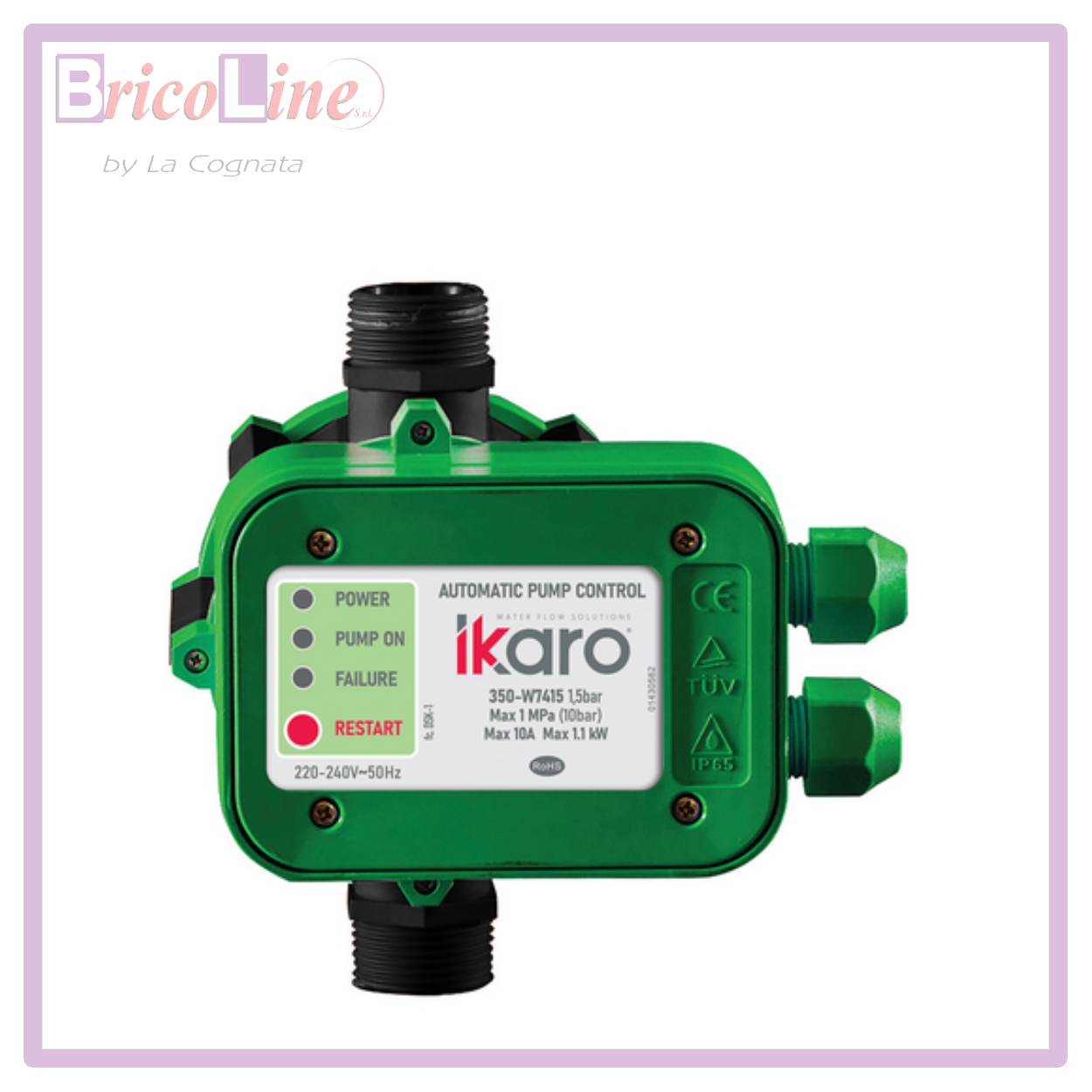 PRESSCONTROL ELETTRONICO PER AUTOCLAVE 1,5 BAR IKARO