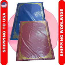 5x Hard Cover Certificate Holder With Premium Gold Border For A4 Size FAST SHIP
