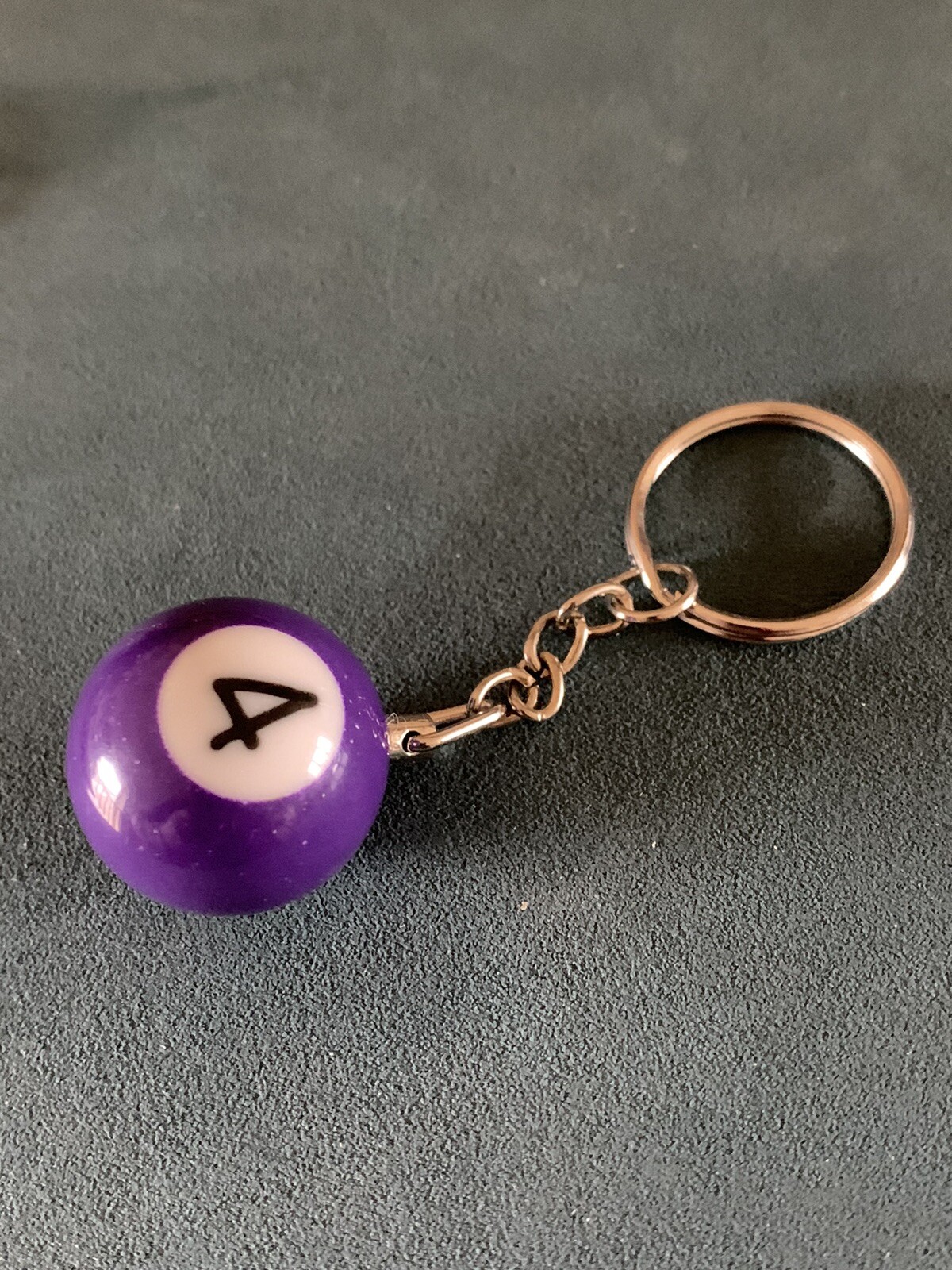 POOL BALL KEYRING PURPLE No 4 eBay