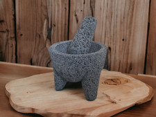 Mini Molcajete - Piedra de Lava - 4 Pulgadas - Auténtico Molcajete Mexicano