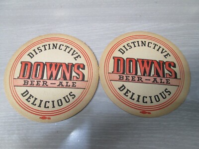 Lot of 2 DOWNS BEER ALE Original Coasters