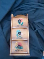 Vintage Small Wood Sewing Box / Wall Cabinet - Made in Japan