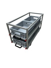 Zinram Doppio Estrattore Posteriore 2 Piani 80cm 4x40x30cm Eurobox Camper Camper