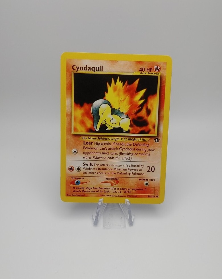 Cyndaquil 56/111 -  1st Edition Neo Genesis Pokemon Card Non Holo NM