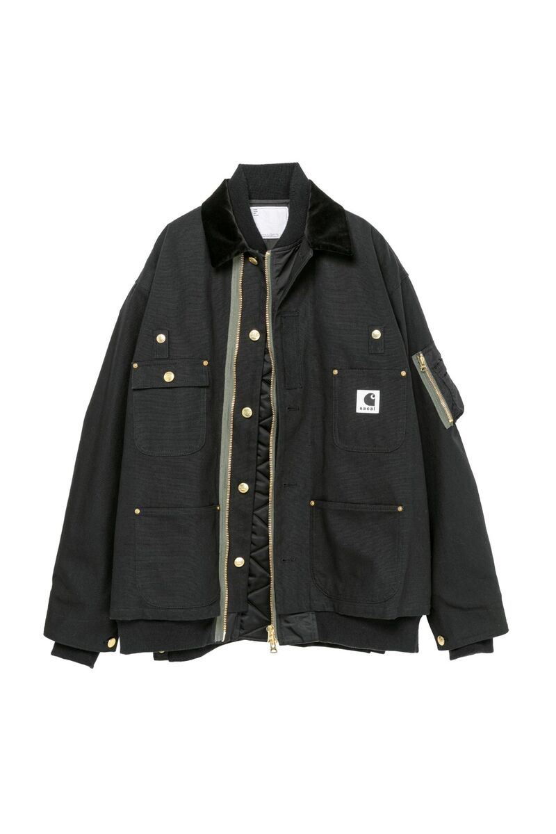 Carhartt x sacai Canvas x MA-1 Jacket 3colors Black Beige Light