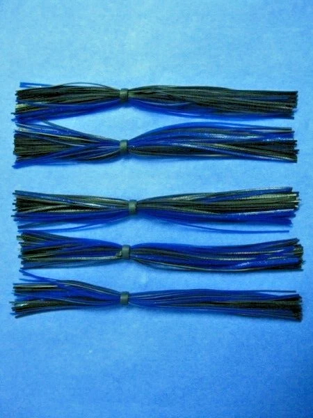 DW LURES 5 silicone Skirt BLACK/BLUE #5-9157 Lure Spinnerbait Buzz jig Tackle