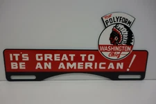 POLYFORM WASHINGTON CHIEF 4 3/4" High by 10" Wide LICENSE PLATE DISPLAY TOPPER