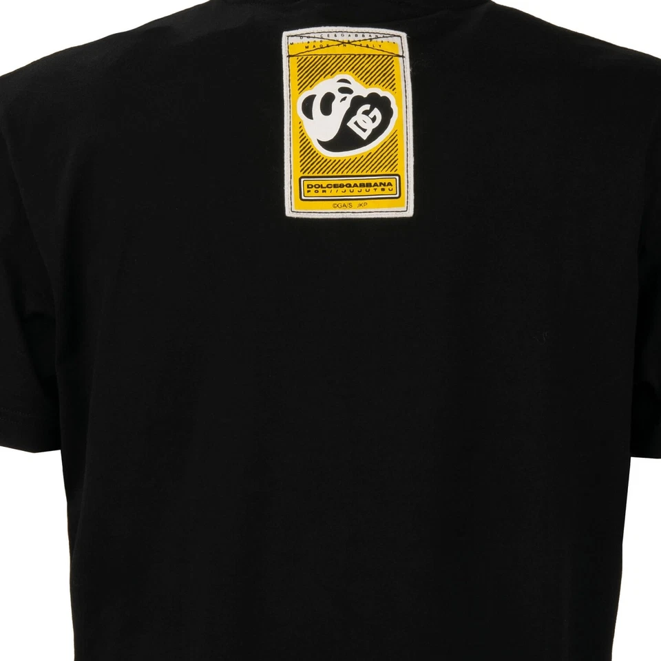 Футболка с логотипом DOLCE & GABBANA DG Panda Heart Jujutsu Kaisen черная 48 размер США 38 M - Изображение 4 из 4