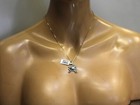 925 sterling silver Frog abalone gemstone pendant necklace 5.4g 18" unique — photo 3