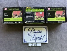 3-Boxes Grip Rite Doit Poultry Net Staple HD Galvanized  1Lb 3/4" 34HGPNS1