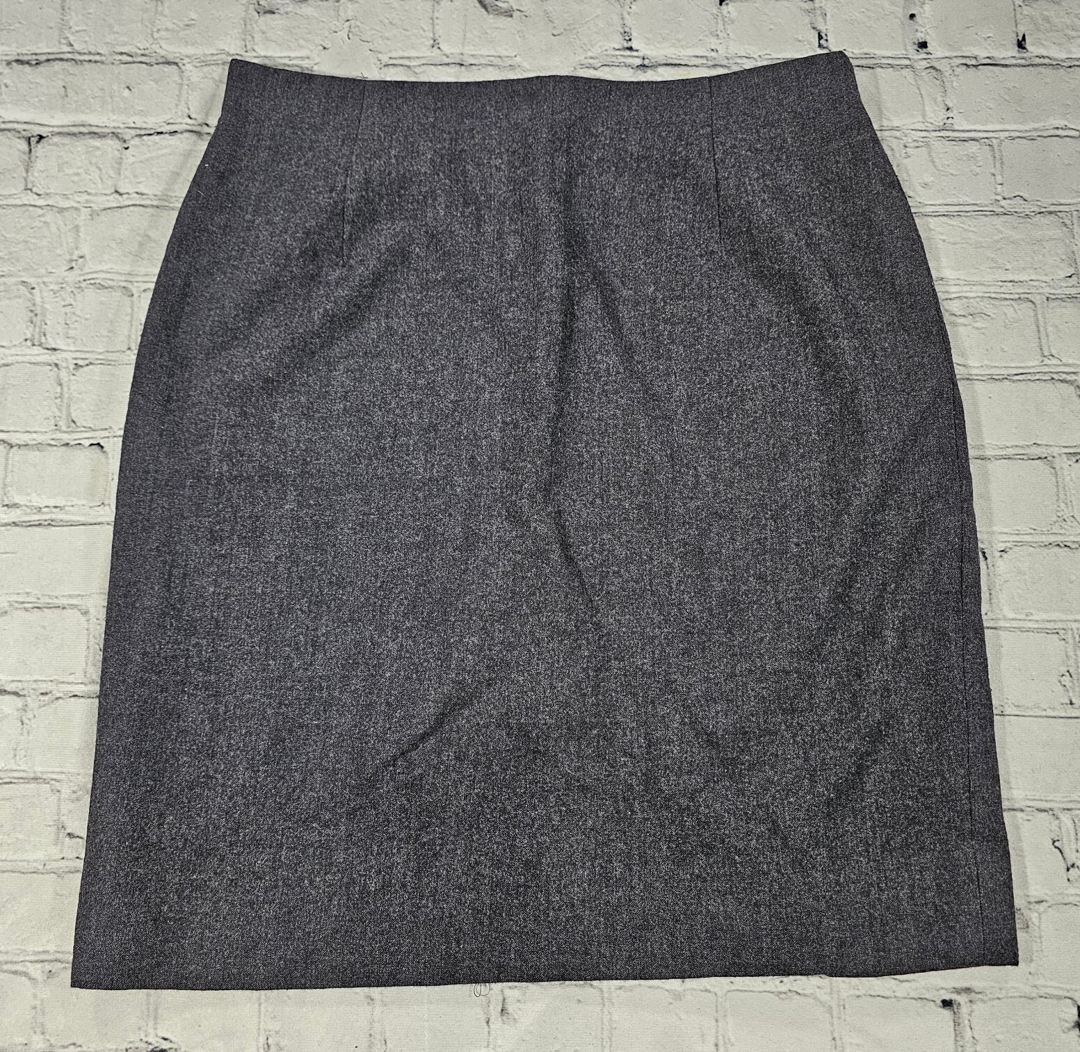 Vintage Burberrys Of London Skirt  Gray Wool Pencil Career WOMENS SIZE 14P