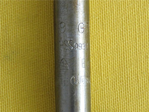HSS Hand Reibahle 9 G7 - Ø 9,0 - L 123 mm - SL 61 mm - 6 Schneiden - Werkö DDR - Bild 2 von 4