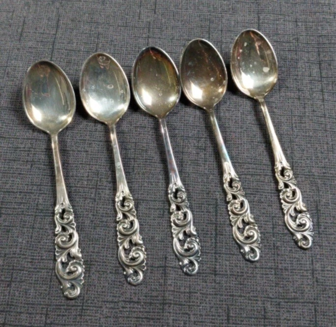 (5) David-Andersen sugar spoons from Norway - Vintage - In Original box - Image 2 of 4