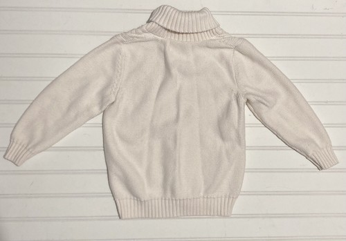 Old Navy Boys Knit Pullover Sweater White Cream Size 4T 100% Cotton Button - Picture 2 of 7