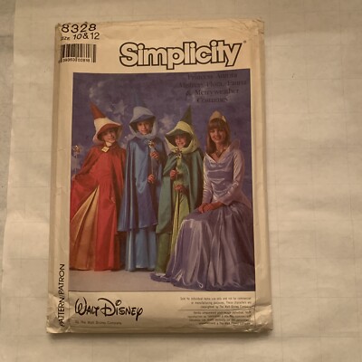 vintage simplicity sewing pattern 8328 Girls Costume Sleeping Beauty Uncut 10&12