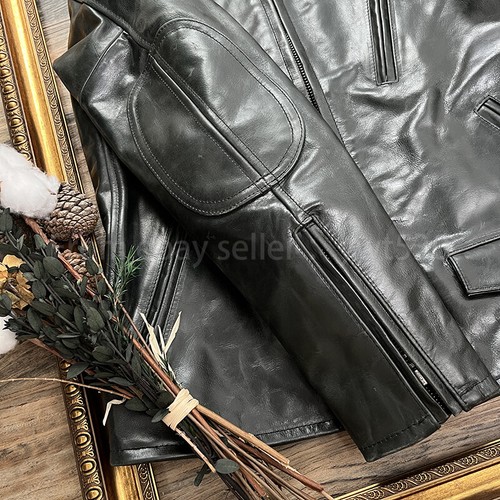 Batik Vegetable Tanned Cowhide Men's Venom Classic Leather Biker Jacket - Picture 9 of 13