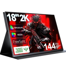 Used | Portable Monitor 18inch 144Hz 2560*1600 IPS Laptop USB C HDMI HDR Monitor