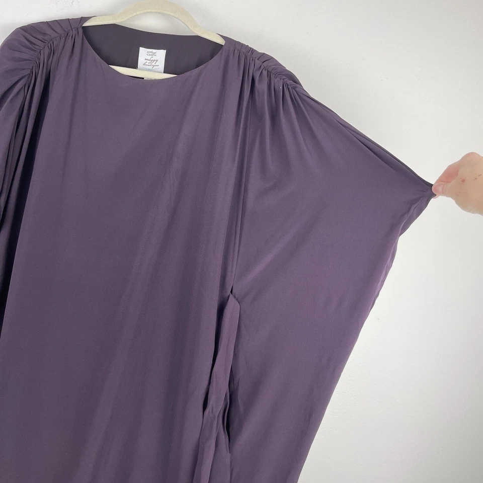 Suzi Chin for Maggy Boutique Dress Womens 2 Small Plum Silk Cocktail 80’s Mini - Image 4 of 4