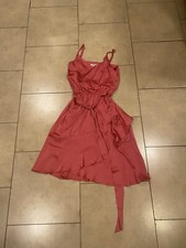 Tahari Arthur S. Levine Womens Fuschia Pink Satin Wrap Dress NWT Small